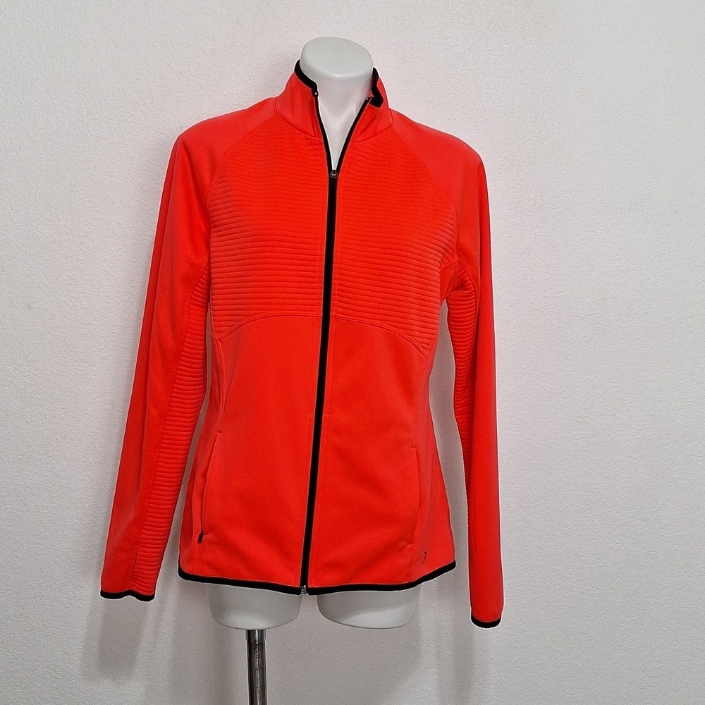 Old Navy Active Bright Orange Go Dry Athletic Gorpcore Full Zip Jacket L